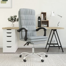 Silla de oficina reclinable de tela gris claro de vidaXL, Sillas de oficina - Ref: Foro24-349647, Precio: 86,99 €, Descuento: %