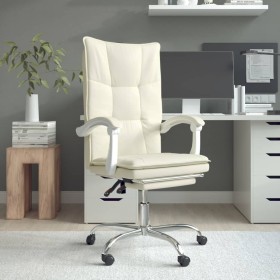 Silla de oficina reclinable cuero sintético crema de vidaXL, Sillas de oficina - Ref: Foro24-349756, Precio: 110,99 €, Descue...