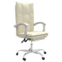 Silla de oficina reclinable cuero sintético crema de vidaXL, Sillas de oficina - Ref: Foro24-349756, Precio: 110,34 €, Descue...