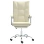 Silla de oficina reclinable cuero sintético crema de vidaXL, Sillas de oficina - Ref: Foro24-349756, Precio: 110,34 €, Descue...