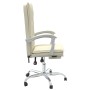 Silla de oficina reclinable cuero sintético crema de vidaXL, Sillas de oficina - Ref: Foro24-349756, Precio: 110,34 €, Descue...