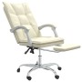 Silla de oficina reclinable cuero sintético crema de vidaXL, Sillas de oficina - Ref: Foro24-349756, Precio: 110,34 €, Descue...