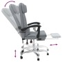 Silla de oficina reclinable con masaje de tela gris claro de vidaXL, Sillas de oficina - Ref: Foro24-349741, Precio: 114,09 €...