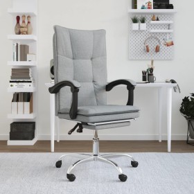 Silla de oficina reclinable de tela gris claro de vidaXL, Sillas de oficina - Ref: Foro24-349751, Precio: 89,37 €, Descuento: %