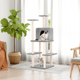 Cat scratcher with light gray sisal posts 144.5 cm by vidaXL, Cat furniture - Ref: Foro24-171631, Price: 58,99 €, Discount: %