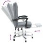 Light Gray Fabric Reclining Office Chair by vidaXL, Office chairs - Ref: Foro24-349751, Price: 86,16 €, Discount: %