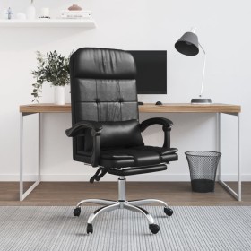 Silla de oficina reclinable masaje cuero sintético negro de vidaXL, Sillas de oficina - Ref: Foro24-349707, Precio: 101,99 €,...