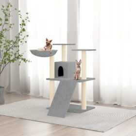 Rascador para gatos con postes de sisal gris claro 83 cm de vidaXL, Mobiliario para gatos - Ref: Foro24-171652, Precio: 46,62...