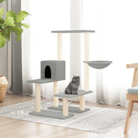 Rascador para gatos con postes de sisal gris claro 94,5 cm de vidaXL, Mobiliario para gatos - Ref: Foro24-171640, Precio: 50,...