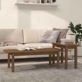 Coffee table set 2 pieces solid honey brown pine wood by vidaXL, Coffee table - Ref: Foro24-822365, Price: 67,28 €, Discount: %