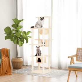 Katzenkratzbaum mit cremefarbenen Sisalstämmen, 169 cm von vidaXL, Katzenmöbel - Ref: Foro24-171672, Preis: 99,99 €, Rabatt: %