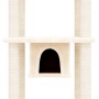 Rascador para gatos con postes de sisal crema 169 cm de vidaXL, Mobiliario para gatos - Ref: Foro24-171672, Precio: 99,01 €, ...