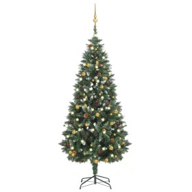 Árbol de Navidad preiluminado con luces y bolas 180 cm de vidaXL, Arboles de navidad - Ref: Foro24-3077800, Precio: 92,99 €, ...