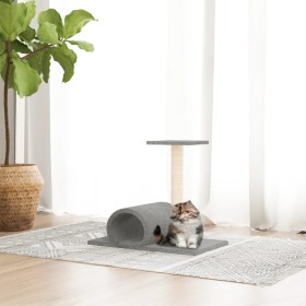 Cat scratching post with light gray tunnel 60x34.5x50 cm by vidaXL, Cat furniture - Ref: Foro24-171697, Price: 29,99 €, Disco...