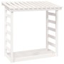 Solid white pine firewood rack 108x64.5x110 cm by vidaXL, Accessories for bags and firewood holders - Ref: Foro24-822438, Pri...