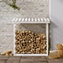 Solid white pine firewood rack 108x64.5x110 cm by vidaXL, Accessories for bags and firewood holders - Ref: Foro24-822438, Pri...