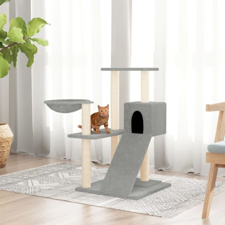 Rascador para gatos con postes de sisal gris claro 82 cm de vidaXL, Mobiliario para gatos - Ref: Foro24-171667, Precio: 43,20...