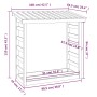 Solid white pine firewood rack 108x64.5x110 cm by vidaXL, Accessories for bags and firewood holders - Ref: Foro24-822438, Pri...