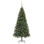 Árbol de Navidad preiluminado con luces y bolas verde 210 cm de vidaXL, Arboles de navidad - Ref: Foro24-3077798, Precio: 136...