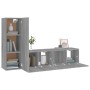 TV furniture set 3 pieces Sonoma gray plywood by vidaXL, TV Furniture - Ref: Foro24-3120258, Price: 115,51 €, Discount: %