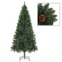 Beleuchteter Weihnachtsbaum mit Lichtern und grünen Kugeln 210 cm von vidaXL, Weihnachtsbäume - Ref: Foro24-3077798, Preis: 1...