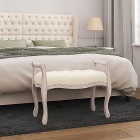 Linen bench 80x45x60 cm by vidaXL, Banks - Ref: Foro24-344429, Price: 124,74 €, Discount: %