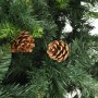 Beleuchteter Weihnachtsbaum mit Lichtern und grünen Kugeln 210 cm von vidaXL, Weihnachtsbäume - Ref: Foro24-3077798, Preis: 1...