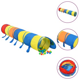 Túnel de juegos niños con 250 bolas poliéster multicolor 245 cm de vidaXL, Tiendas y túneles de juego - Ref: Foro24-3107760, ...