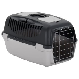 Gray and black PP pet carrier 61x40x38 cm by vidaXL, Pet carriers and boxes - Ref: Foro24-171798, Price: 45,99 €, Discount: %