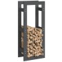 Firewood rack solid gray pine wood 41x25x100 cm by vidaXL, Accessories for bags and firewood holders - Ref: Foro24-822409, Pr...