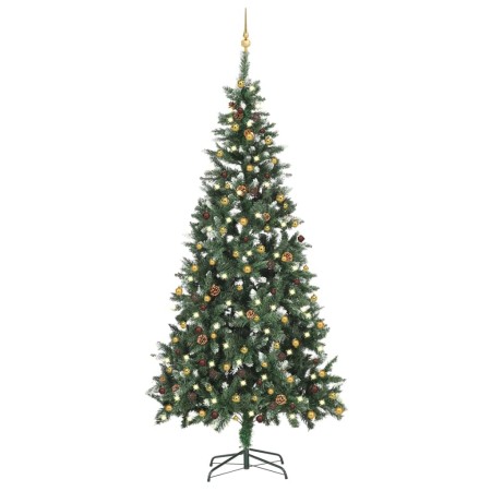 Beleuchteter Weihnachtsbaum mit Lichtern und Kugeln 210 cm von vidaXL, Weihnachtsbäume - Ref: Foro24-3077801, Preis: 135,13 €...