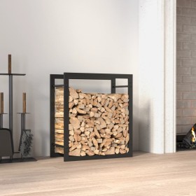 Matte black steel firewood rack 50x28x56 cm by vidaXL, Firewood bags and holders - Ref: Foro24-350304, Price: 26,10 €, Discou...