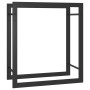 Matte black steel firewood rack 50x28x56 cm by vidaXL, Firewood bags and holders - Ref: Foro24-350304, Price: 26,10 €, Discou...