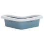 Ecktoilette für Katzen PP weiß und blau 56x40x14 cm von vidaXL, Katzentoiletten - Ref: Foro24-171808, Preis: 31,54 €, Rabatt: %