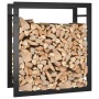 Matte black steel firewood rack 50x28x56 cm by vidaXL, Firewood bags and holders - Ref: Foro24-350304, Price: 26,10 €, Discou...