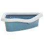 Ecktoilette für Katzen PP weiß und blau 56x40x14 cm von vidaXL, Katzentoiletten - Ref: Foro24-171808, Preis: 31,54 €, Rabatt: %