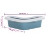 Ecktoilette für Katzen PP weiß und blau 56x40x14 cm von vidaXL, Katzentoiletten - Ref: Foro24-171808, Preis: 31,54 €, Rabatt: %