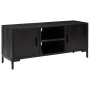 TV cabinet solid black recycled pine wood 110x35x48 cm by vidaXL, TV Furniture - Ref: Foro24-349918, Price: 153,38 €, Discoun...