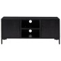 TV cabinet solid black recycled pine wood 110x35x48 cm by vidaXL, TV Furniture - Ref: Foro24-349918, Price: 153,38 €, Discoun...