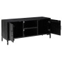 TV cabinet solid black recycled pine wood 110x35x48 cm by vidaXL, TV Furniture - Ref: Foro24-349918, Price: 153,38 €, Discoun...