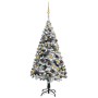 Árbol de Navidad delgado con luces y bolas verde 120 cm de vidaXL, Arboles de navidad - Ref: Foro24-3077818, Precio: 74,25 €,...