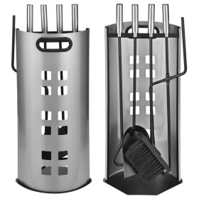 HI Fireplace utensil set 5 pieces silver 23x15x52 cm by HI, fireplace tools - Ref: Foro24-435307, Price: 44,99 €, Discount: %