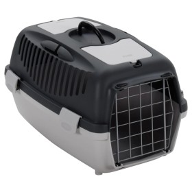 Pet carrier in gray and black polypropylene 55x36x35 cm by vidaXL, Pet carriers and boxes - Ref: Foro24-171797, Price: 33,99 ...