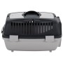 Pet carrier in gray and black polypropylene 55x36x35 cm by vidaXL, Pet carriers and boxes - Ref: Foro24-171797, Price: 33,94 ...