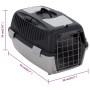 Pet carrier in gray and black polypropylene 55x36x35 cm by vidaXL, Pet carriers and boxes - Ref: Foro24-171797, Price: 33,94 ...