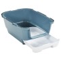 Katzentoilette mit Deckel PP weiß blau 58x45x48 cm von vidaXL, Katzentoiletten - Ref: Foro24-171802, Preis: 67,54 €, Rabatt: %