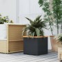 Black synthetic rattan planter 40x40x40 cm by vidaXL, Pots and planters - Ref: Foro24-319414, Price: 53,85 €, Discount: %