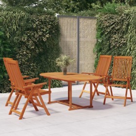 5-piece solid eucalyptus wood garden dining set by vidaXL, Garden sets - Ref: Foro24-3087335, Price: 485,99 €, Discount: %