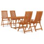 5-piece solid eucalyptus wood garden dining set by vidaXL, Garden sets - Ref: Foro24-3087335, Price: 504,81 €, Discount: %