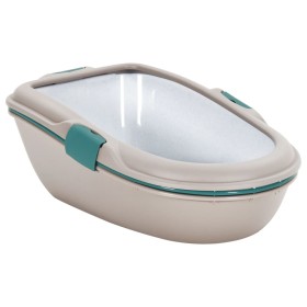 Katzentoilette aus weißem und braunem PP, 69,5 x 47 x 26 cm von vidaXL, Katzentoiletten - Ref: Foro24-171807, Preis: 59,99 €,...